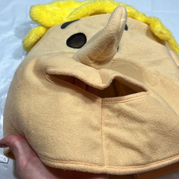 Barney Rubble FACE MASK FLINSTONES Adult size polyester plush COSTUME 1992 vtg - Picture 3 of 11